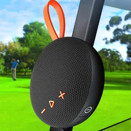 Vista 10 de Altavoz Bluetooth magnético de 6 W con sonido HiFi con reproducción de tarjeta TF, micrófono integrado, BT5.3, emparejamiento TWS, IPX6 impermeable