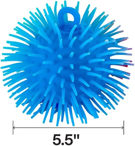 Vista 9 de Kicko Pelotas infladas, colores surtidos, bolas puntiagudas para niños, juego sensorial, alivio del estrés, 5.5 pulgadas, paquete de 6
