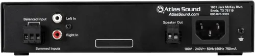 Vista 2 de Atlas Sound Amplificador 40W 70V