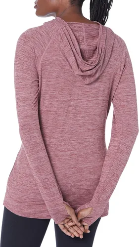 Vista 2 de Tienda Essentials Sudadera con capucha para mujer Brushed Tech Stretch Popover (disponible en tallas extragrandes)