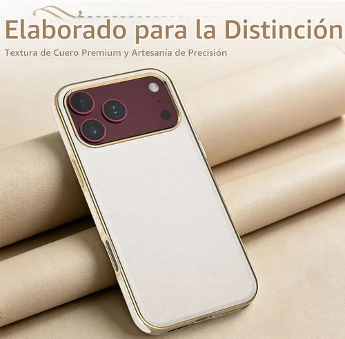 Vista 4 de LOHASIC Funda de piel de lujo para iPhone 18 Pro Max/iPhone 17 Pro Max Beige