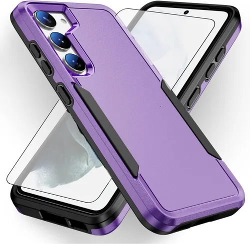 Vista 8 de Asuwish Funda para Samsung Galaxy S23 Plus 5G con protector de pantalla de vidrio templado y delgada híbrida de cuerpo completo, accesorios