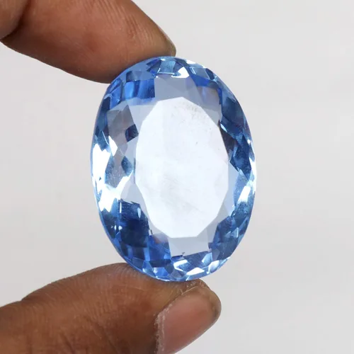Vista 2 de REAL-GEMS Loose Gemstones For Jewelry Making 49.10-108.00 Carat. Gems Oval Cut Citrine Amethyst Topaz Alexandrite Tourmaline Aquamarine Crystal