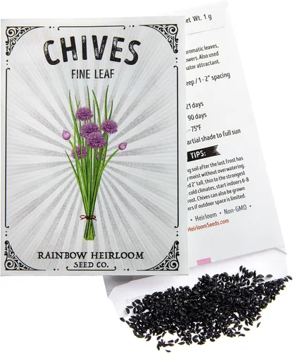 Vista 3 de Semillas de cebollino para plantar Variedad de hojas finas (paquete de 0.04 oz - aproximadamente 250 semillas) Semillas sin OMG y reliquia