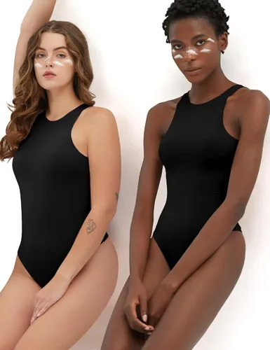Vista 5 de PUMIEY Body sin mangas de cuello alto para mujer, sexy, colección Smoke Cloud