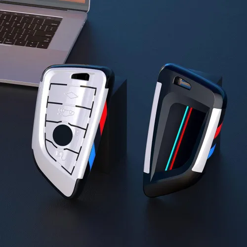 Vista 5 de Smart Remote Key Case Funda protectora para BMW 2 5 6 7 X1 X2 X3 X5 X6 Series con llavero