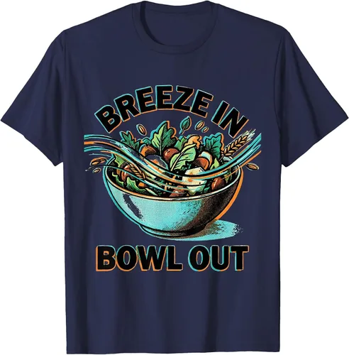 Vista 4 de Breeze In Bowl Out Breezy Bowl Design T-Shirt White
