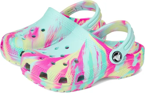 Vista 13 de Crocs - Zuecos clásicos para niños, diseño de teñido anudado jaspeado