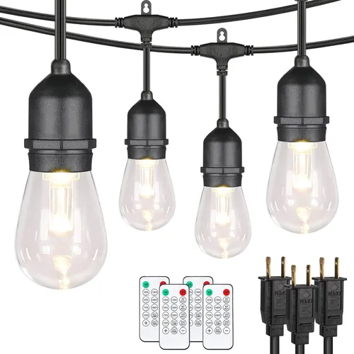 Vista 10 de Mlambert Tira de luces LED regulables para exteriores de 3 colores con Negro