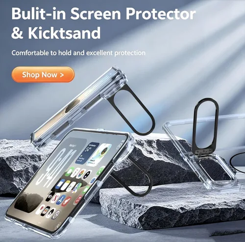 Vista 7 de Funda magnética para iPhone Duo, transparente, negra Negro