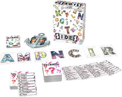 Vista 4 de Juego de mesa Sides - Un desafío de adivinación de palabras de sutileza y cooperación, juego de estrategia para niños y adultos, mayores de 10 años