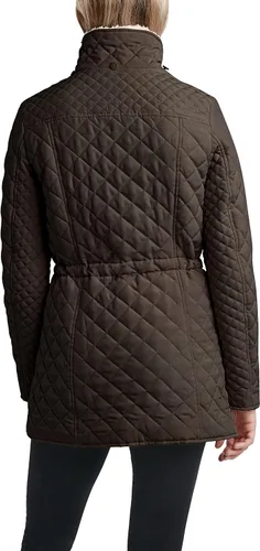 Vista 4 de Laundry by Shelli Segal Chaqueta de piel de oveja sintética acolchada 34 con capucha para mujer