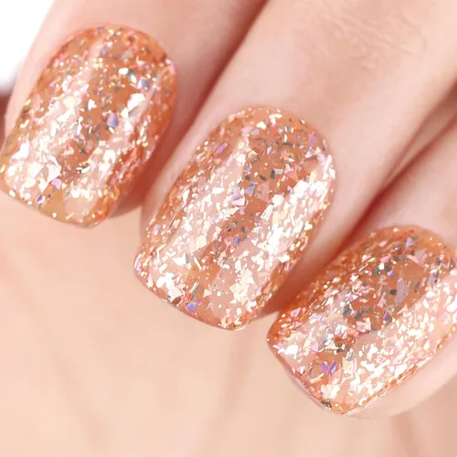 Vista 8 de Esmalte de uñas de gel, 1 unidad de 0.5 onzas líquidas, esmalte de uñas de gel rosa transparente colorido con purpurina, esmalte de uñas en gel que