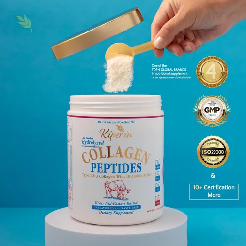 Vista 8 de Péptidos de colágeno 100% puro y natural Colágeno hidrolizado x2 para mujeres Clínicamente probado Impulsa la piel, el cabello, las uñas