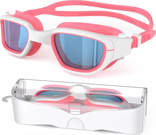 Vista 13 de Gafas de natación para niños, gafas de natación para niños de 6 a 14 años, gafas de piscina con protección UV antivaho para niños y niñas