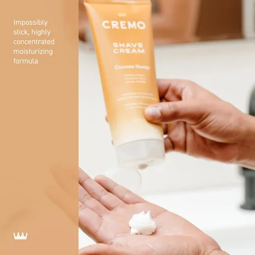 Vista 4 de Cremo Crema de afeitar para mujeres para piel sensible, hidratante, coco y mango, crema de afeitado ultra-deslizante para mujeres, combate rasguños