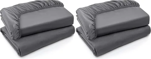 Vista 35 de Utopia Bedding - Paquete a granel de 2 sábanas bajeras ajustadas de microfibra cepillada suave con bolsillos profundos, resistentes al encogimiento