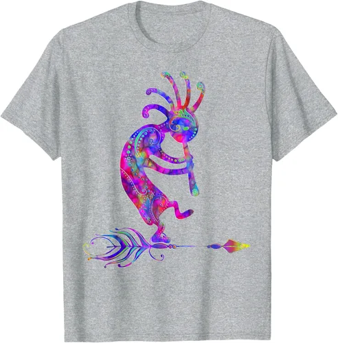 Vista 54 de Native American Kokopelli With Feather 2 - Camiseta Fan Fun, Negro, S