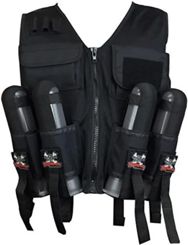 Vista 7 de Maddog Chaleco táctico ligero de paintball - Capacidad para 4 cápsulas y tanque 90ci