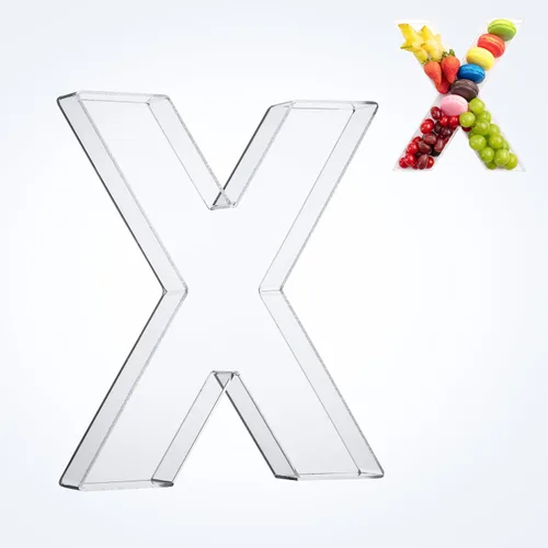 Vista 29 de Bandeja de 11" de Acrílico con Letras y Números – Bandeja Reutilizable y Rellenable para Aperitivos de Charcutería, Caja de Servir Postres