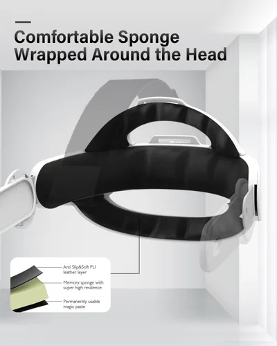 Vista 5 de Head Strap for Oculus Quest 3 Uniplay VR Accessories Comfort and Pressure-Free Elite Strap Replacement Enhanced Support Suitable for Children and