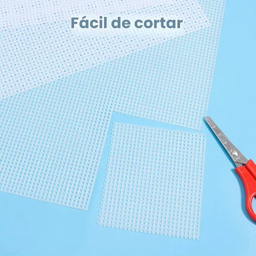 Vista 4 de Caydo 12 piezas de hojas de lona de malla de plástico de 7 cuentas, malla para ojos para máscara Therian, manualidades de hilo acrílico, proyectos