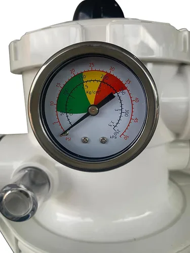 Vista 7 de FibroPool Filtro de arena para piscina de 14 pulgadas, 75 libras, sobre el suelo hasta 3500 galones, válvula multipuerto de 6 vías, compatible