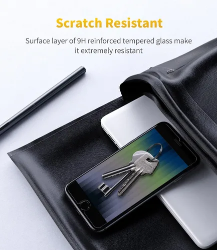 Vista 6 de UNBREAKcable Paquete de 2 protectores de pantalla para iPhone SE 2022 2020/8/7/6/6s, vidrio templado [marco de fácil instalación] [dureza 9H]