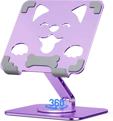 Vista 9 de Aoviho Soporte ajustable para tableta, soporte de aluminio giratorio de 360 Negro