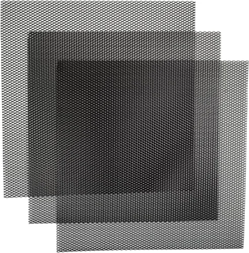 Vista 10 de Malla universal para parrilla de coche de 13 x 13 pulgadas, agujero Plateado
