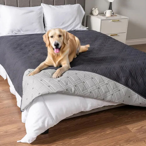 Vista 18 de PetAmi Funda de sofá impermeable para perros, manta impermeable para mascotas, funda reversible para muebles protector de sofá para cama de gato