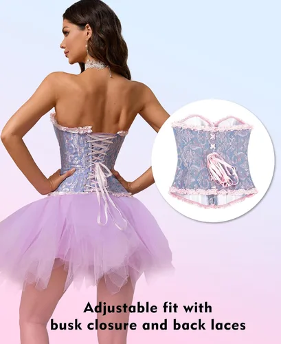 Vista 160 de SZIVYSHI Corsé para mujer, lencería moldeadora, body con cintura de encaje