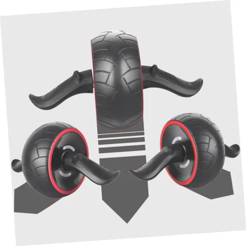 Vista 8 de Rueda de rodillo de goma para abdominales con alfombrilla gruesa para entrenamiento muscular silencioso y abdominal, dispositivo de fitness