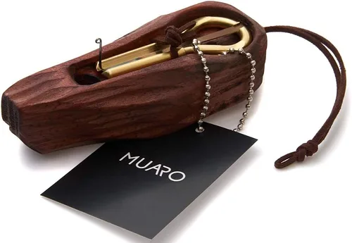 Vista 3 de Jew's Harp de MUARO P.Potkin en estuche de madera de chamán (instrumento musical de boca)