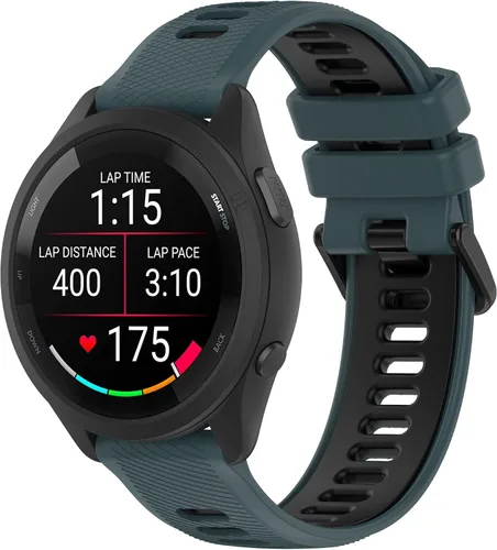 Vista 12 de Compatible con Garmin Forerunner 265S 255S Correas de reloj, correas de repuesto de silicona duraderas de liberación rápida de 18mm. Compatible