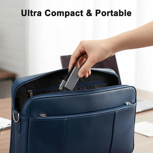 Vista 7 de Adaptador USB C a Ethernet, concentrador de red portátil de 1 Gigabit, 10/100/1000 Mbps, adaptador de Internet USB 3.0 a RJ45 compatible con laptop
