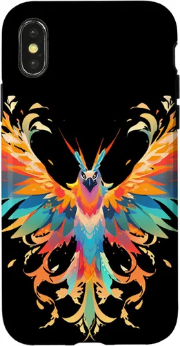 Vista 5 de Funda para iPhone 11 Rising Phoenix Fire Colorful Bird Open Wing Rebirth