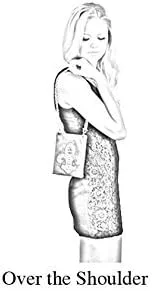 Vista 2 de Crossbody Bolsas para mujer - CRYSTAL STUDS TOP, Glam Travel Sling Bag - 6" x 8" x 1