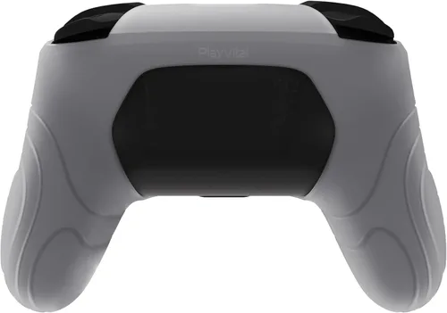Vista 8 de playvital Samurai Edition - Funda protectora ergonómica de silicona para Nintendo Switch Pro, suave y antideslizante, protector de agarre