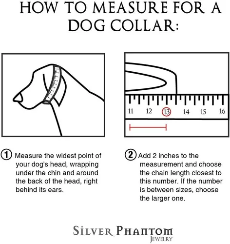 Vista 5 de Silver Phantom Jewelry Collar de perro de cadena cubana resistente, 0.787 in, plata, 36 pulgadas, razas grandes
