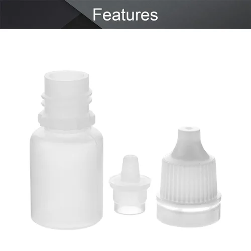 Vista 3 de Othmro Botellas cuentagotas de plástico de ojo de laboratorio de polietileno de 0.2 onzas, 10 piezas, gotero líquido exprimible de 0.2 fl oz boca