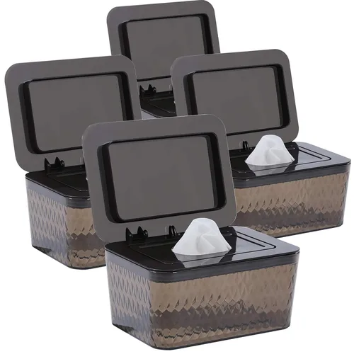 Vista 13 de Paquete de 2 Dispensadores de Toallitas con Diseño de Sello - Dispensador de Toallitas Soporte de Toallitas Caja de Toallitas para Baño Mantiene
