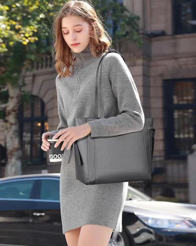 Vista 3 de Over Earth Bolso de hombro de cuero PU para mujer, bolso de trabajo casual