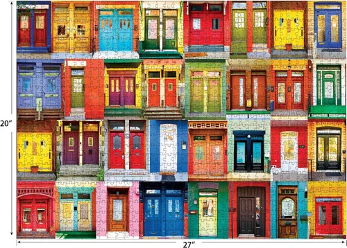 Vista 4 de KODAK PREMIUM PUZZLES - Rompecabezas colorido con puertas de Montreal, multicolor