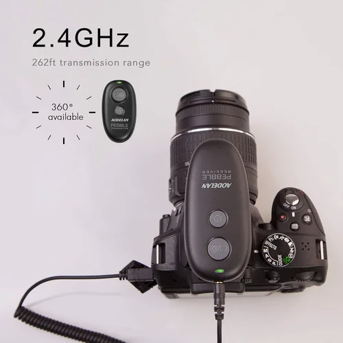 Vista 6 de Disparador inalámbrico para cámara, disparador de control remoto compatible con Nikon Df, Z7, Z7 II, Z6, Z9, D750, D850, D5600, Coolpix P1000, P950
