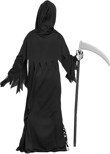 Vista 5 de Disfraz de parca de Halloween para niños y niñas, disfraz de fantasma de lujo que brilla en la oscuridad