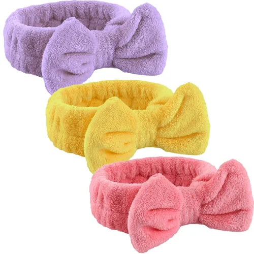 Vista 13 de WSYUB Diadema de spa, maquillaje, diademas de maquillaje esponjosas, suministros para fiestas de pijamas, diademas faciales para lavar la cara
