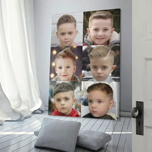 Vista 3 de Póster de guía de peluquería para niños, arte de pared, lienzo, decoración de pared, decoración del hogar, sala de estar, estética, 12 x 18 pulgadas