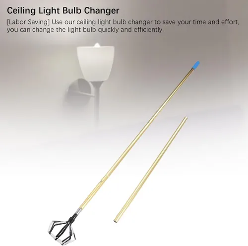 Vista 9 de Light Bulb Changer for High Ceilings and Recessed Lights, High Ceiling Light Bulb Changer Ti Alloy Extension Pole, Extension Pole with