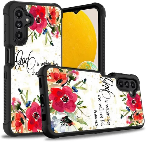 Vista 8 de Funda protectora para Samsung Galaxy A13 5G, resistente 3 en 1, de plástico duro híbrido y silicona suave, a prueba de golpes, funda protectora